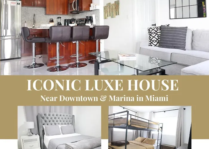 Great Luxe House Near Downtown & Marina In Miami